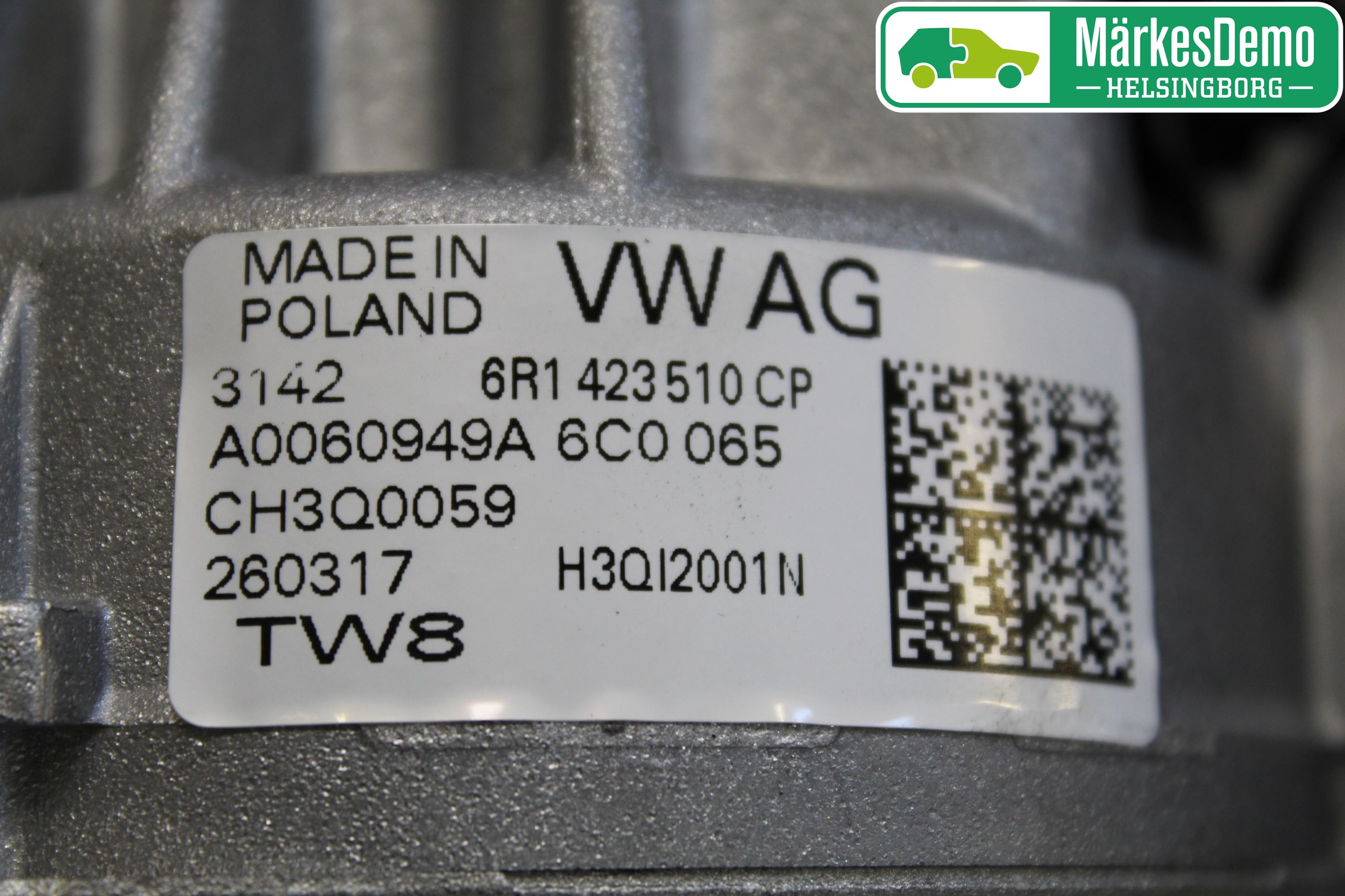 Audi A1/S1 11-18 Rattakselaggregat Innebygd Servo