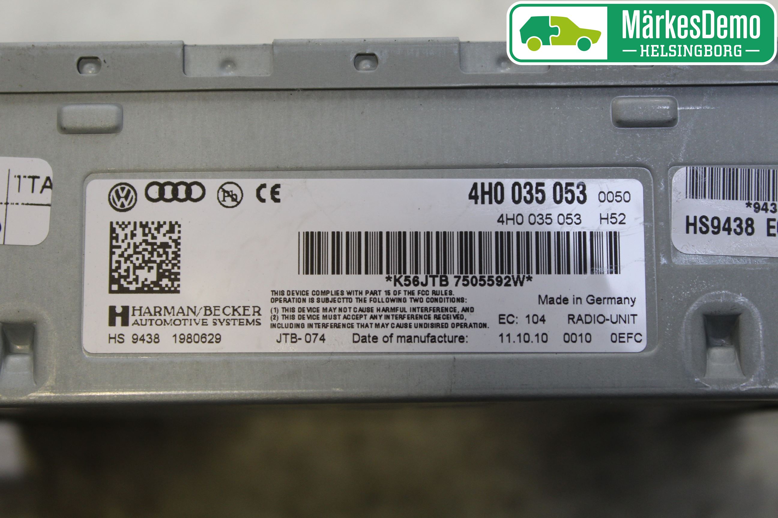 Audi A8/S8 4H 10-17 Stereo Radio