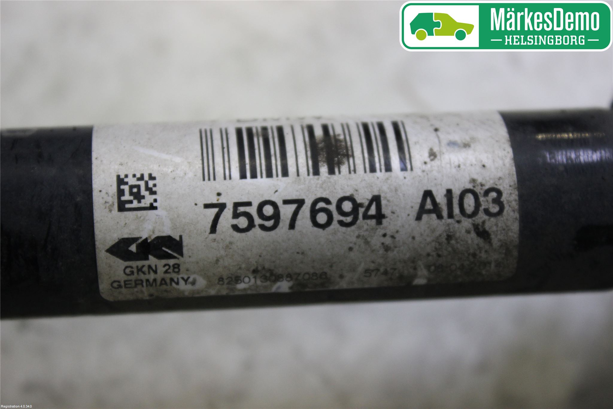 BMW 3 F30/F31/F80 12-19 Drivaksel Foran Kompl Høyre