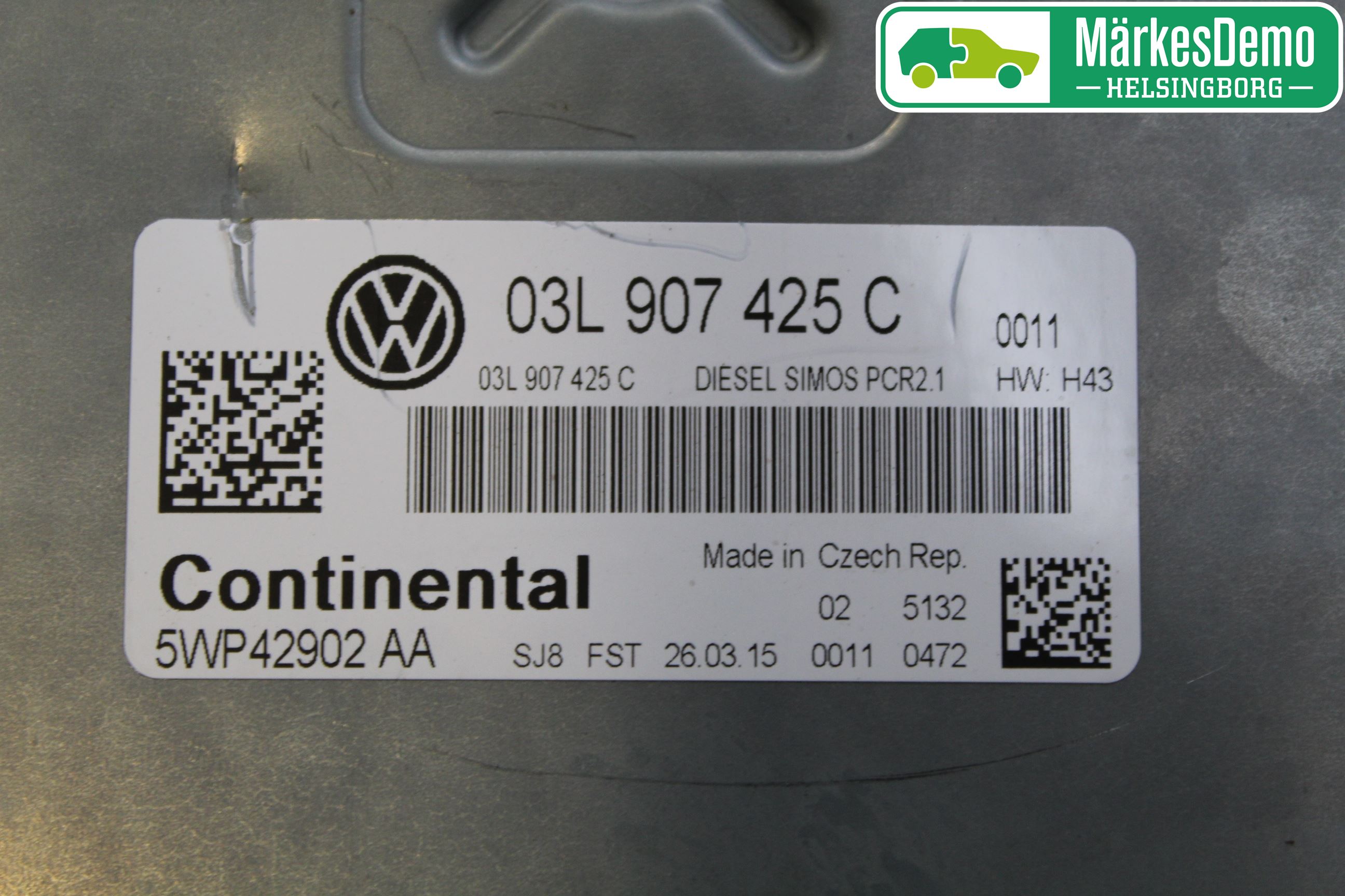 Volkswagen VW CADDY 11-15 Styreenhet Dieselpumpe