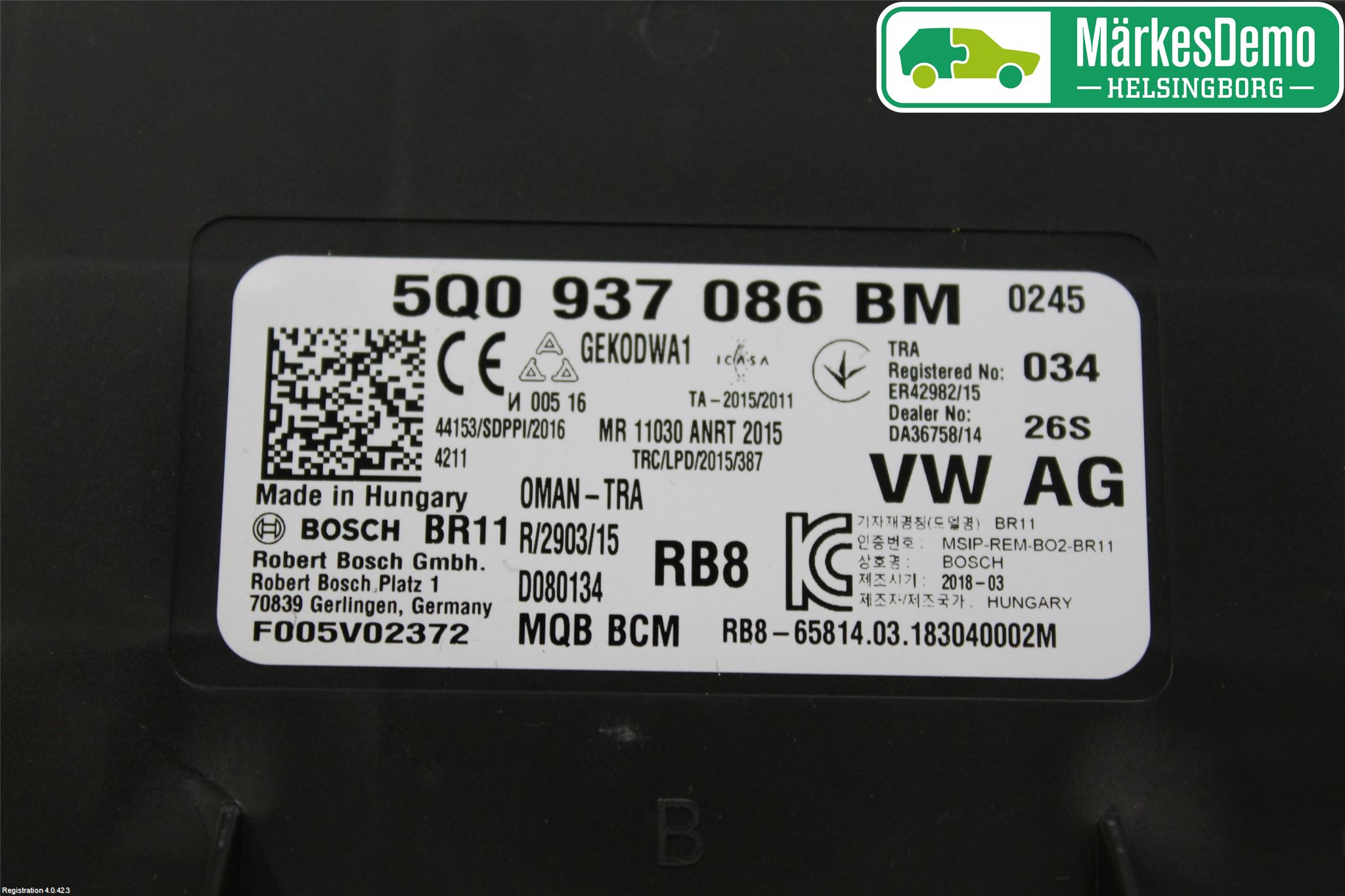 Volkswagen VW PASSAT 15-19 Styreenhet Klima