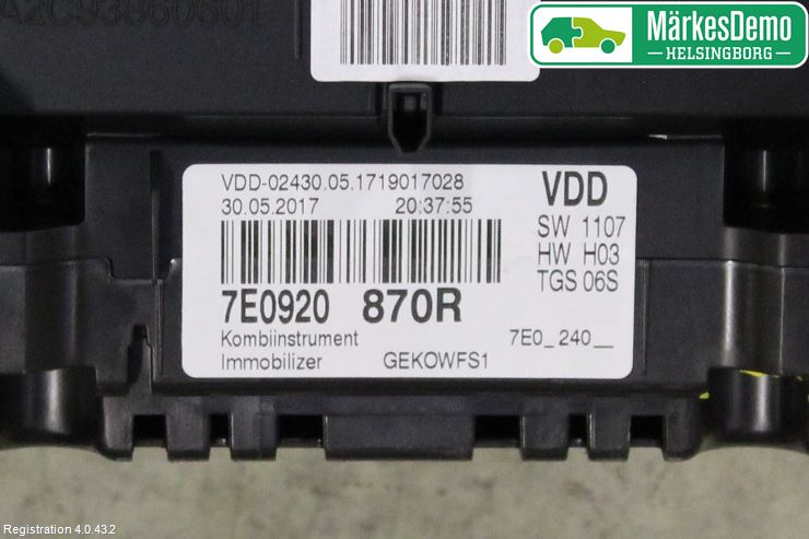 Volkswagen VW TRANSP/CARAVELLE (T6) 16-22 Instr Kombinert