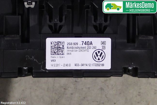 Volkswagen VW POLO VI 18->> Instr Kombinert