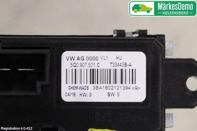 Volkswagen VW GOLF / E-GOLF VII 13-20 Varmeapparat Viftemotstand