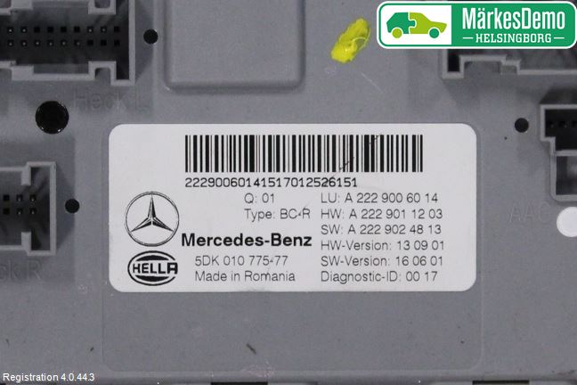 Mercedes-Benz MB C-KLASS (W205) 14-21 Styreenhet Øvrig