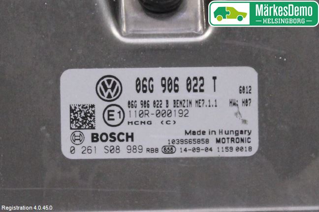 Volkswagen VW CADDY 11-15 Styreenhet Innsprøytning