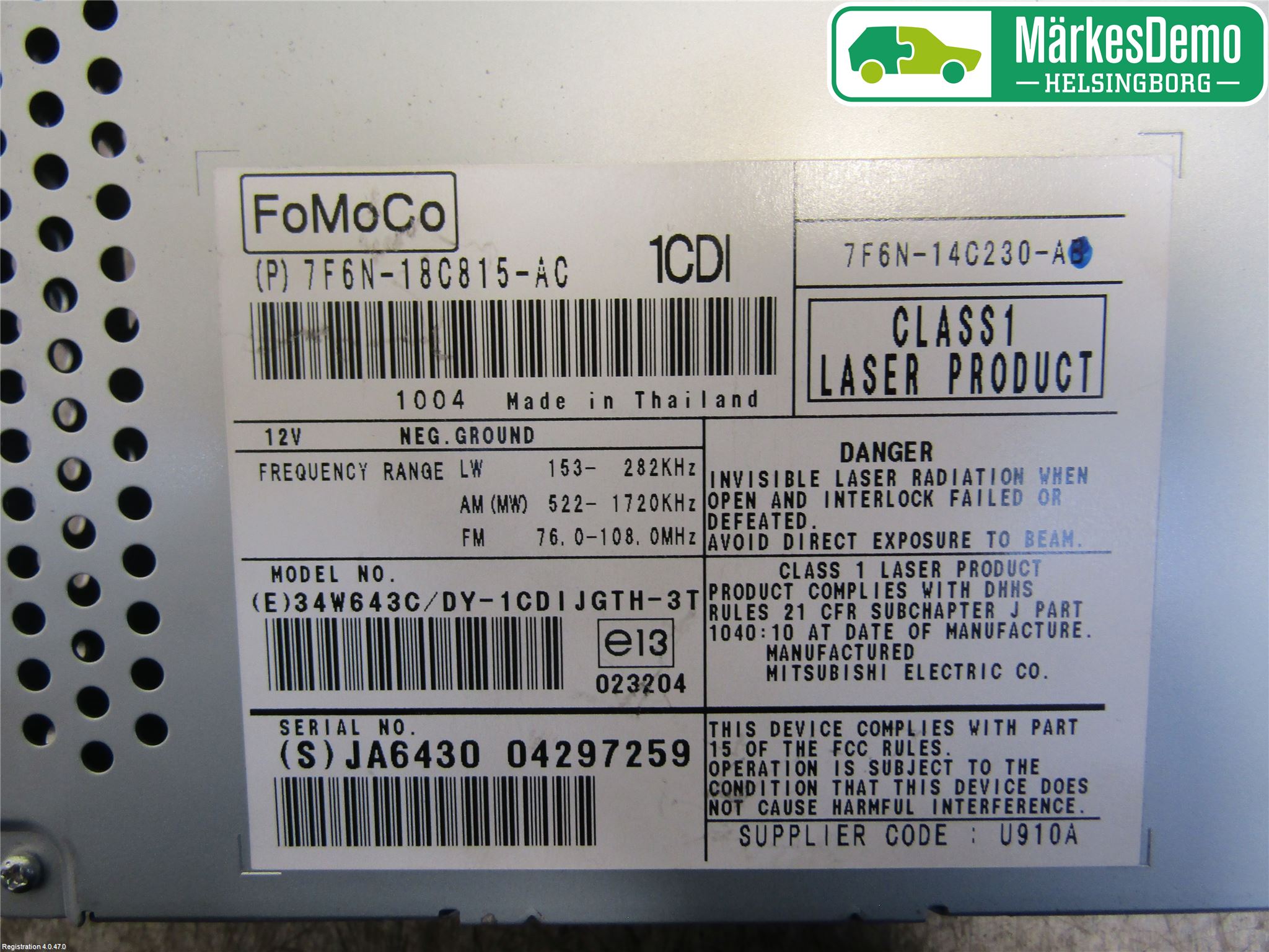 Jaguar XF 08-15 Stereo Radio Med Cd