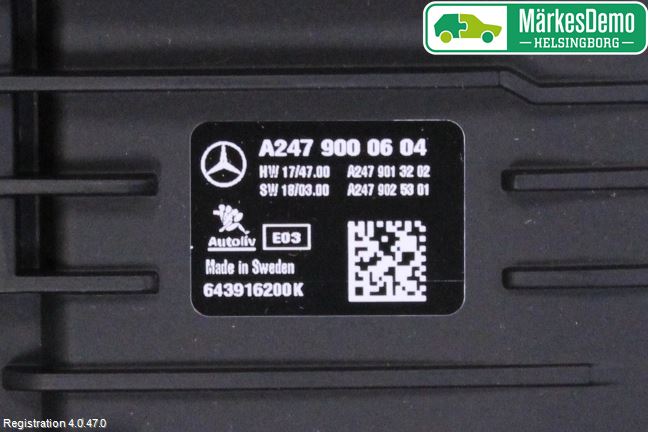 Mercedes-Benz MB A-KLASS (W177) 18- Sensor Kollisjonsbeskyttelse
