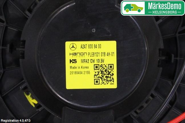 Mercedes-Benz MB A-KLASS (W177) 18- Varmeapparat Viftemotor