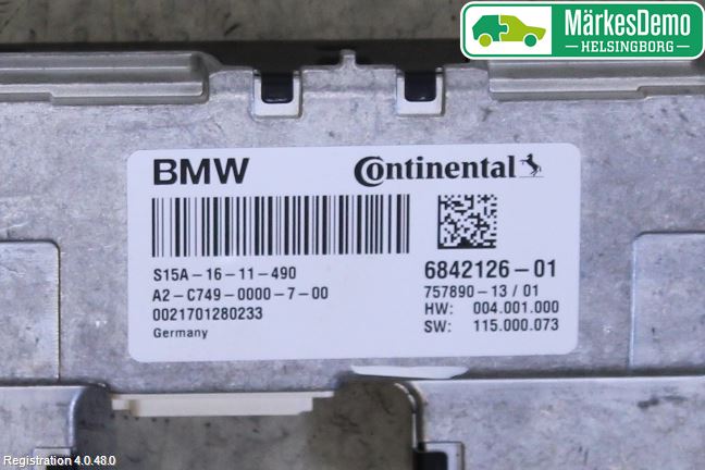BMW 5 G30/G31/F90 17-23 Sensor Kollisjonsbeskyttelse