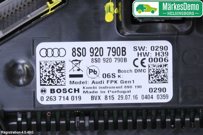 Audi TT/TTS/TT RS 15- Instr Kombinert