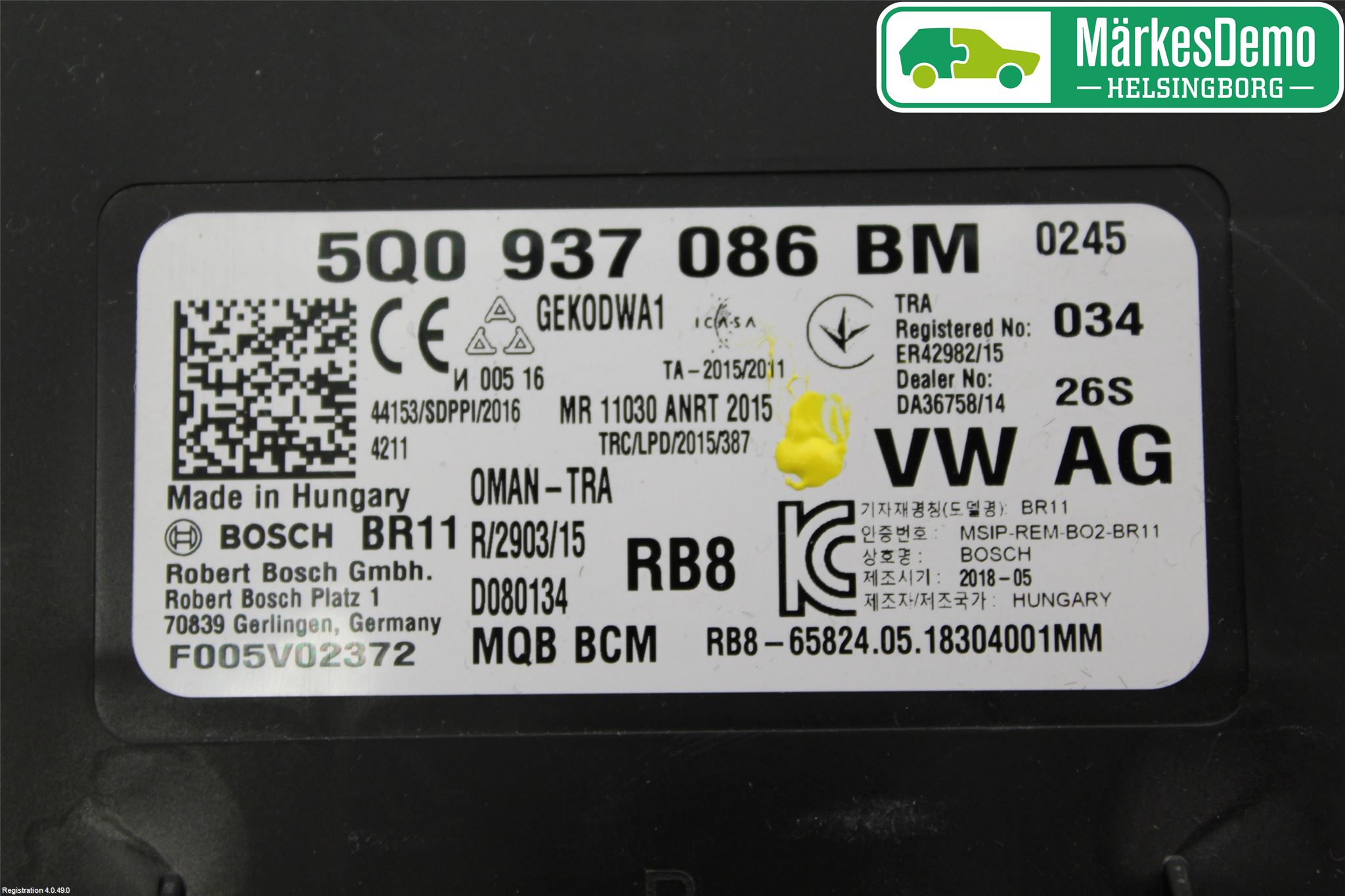 Volkswagen VW PASSAT 15-19 Styreenhet Klima