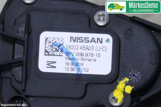 Nissan QASHQAI 14-17 Gasspedal