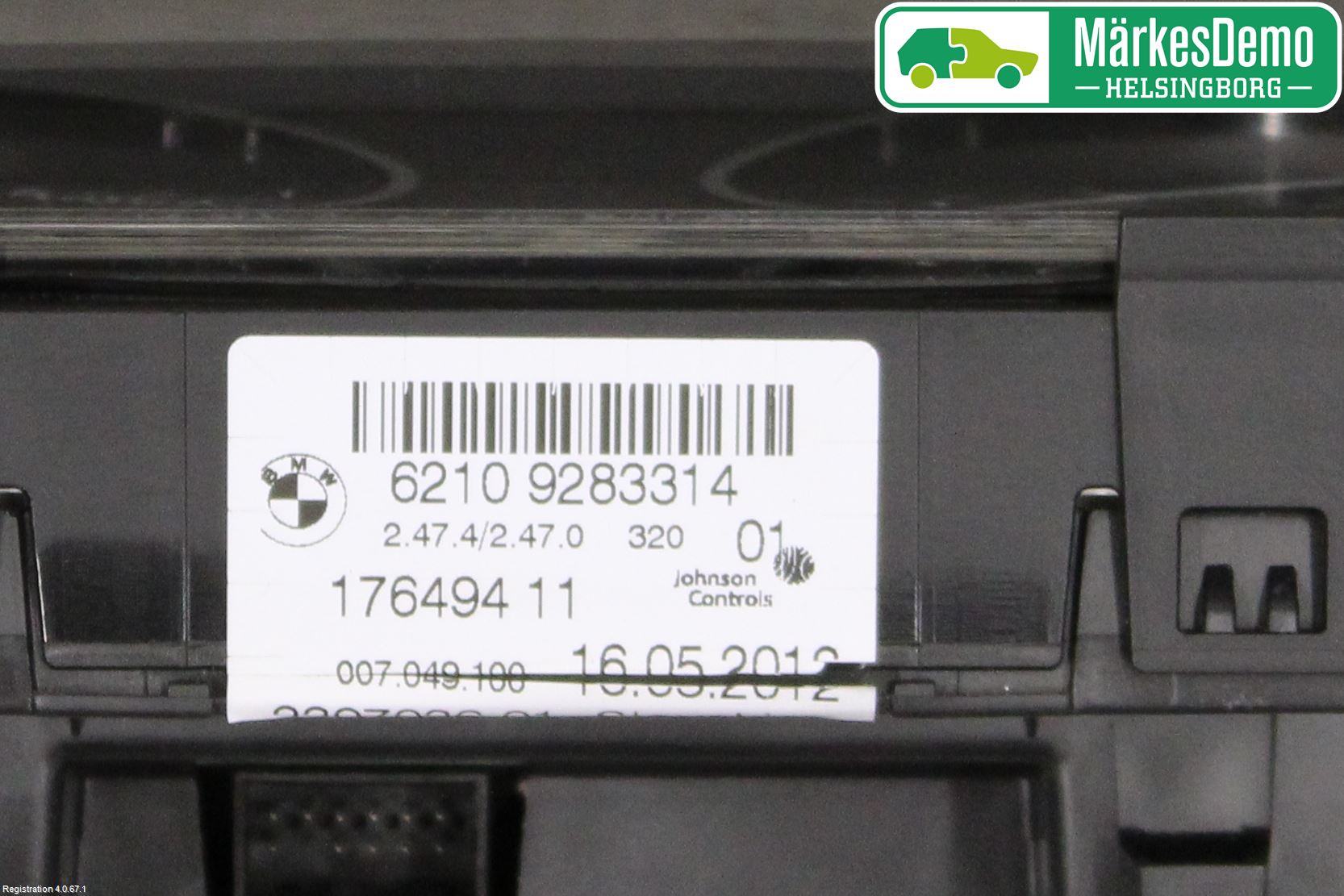 BMW 3 F30/F31/F80 12-19 Instr Kombinert