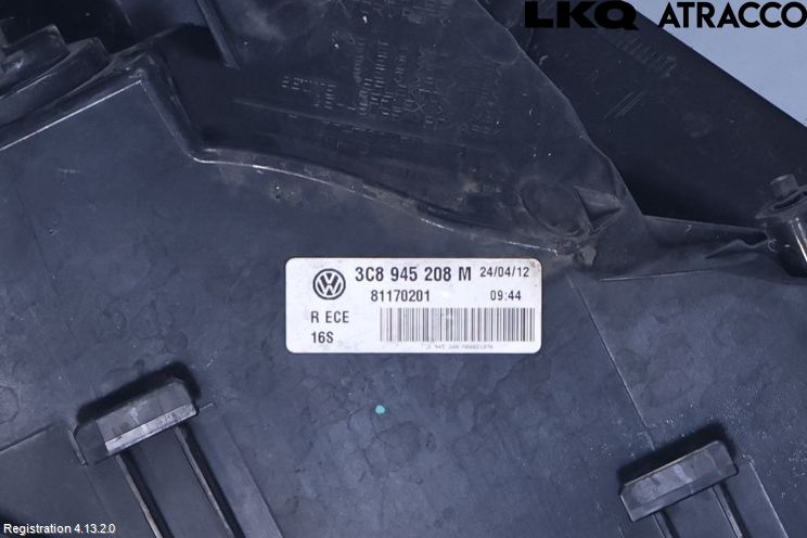 Volkswagen VW PASSAT CC 08-16 Baklykt Høyre