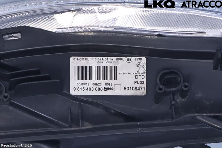Peugeot 2008 13-20 Frontlykt Høyre