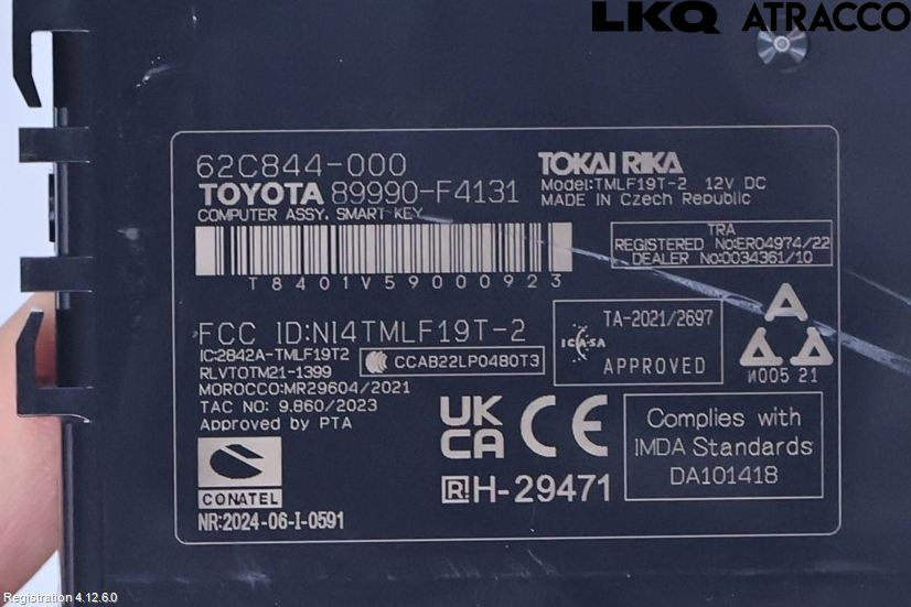 Toyota C-HR 24- Styrenhet Nyckellös System