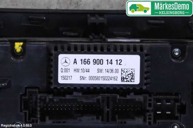 Mercedes-Benz MB GLE COUPÉ (C292) 15-19 Varme Ac Betjening-Display