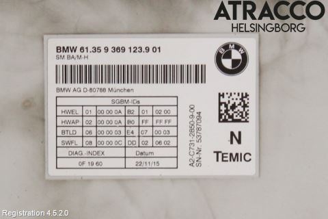 BMW X4 F26 14-18 Styreenhet Øvrig
