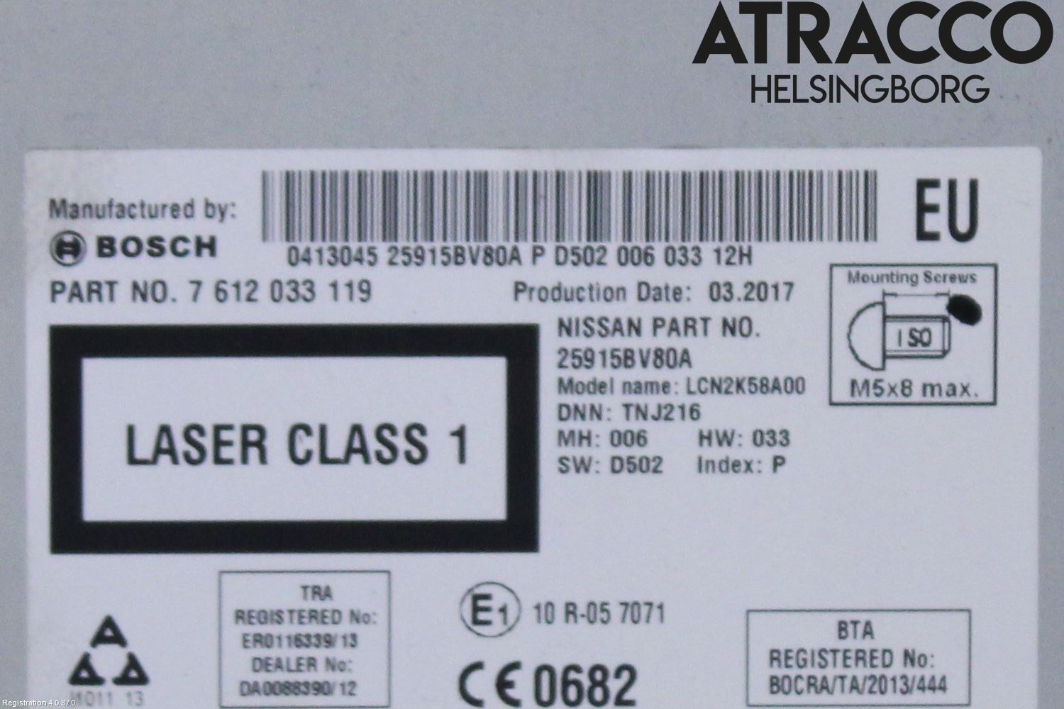 Nissan JUKE 14-19 Stereo Radio Med Cd