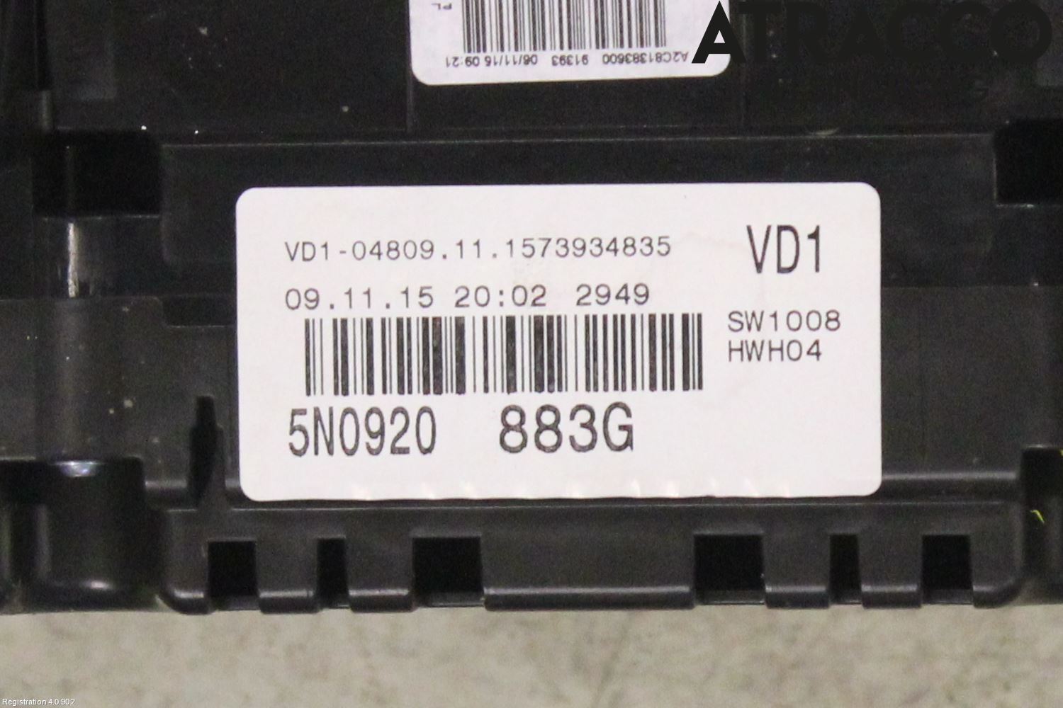 Volkswagen VW TIGUAN 07-16 Instr Kombinert