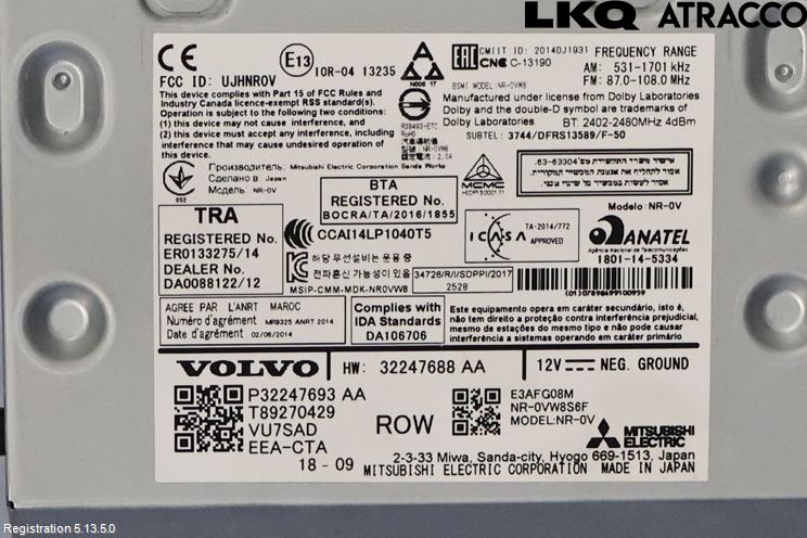 Volvo XC40/RECHARGE 18- Stereo Radio