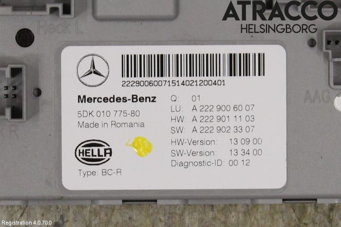 Mercedes-Benz MB C-KLASS (W205) 14-21 Styreenhet Øvrig