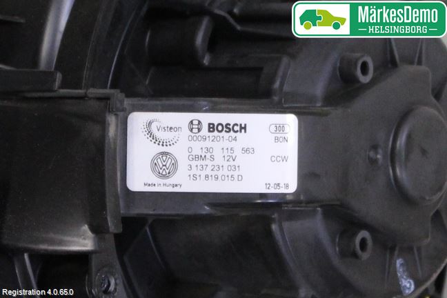 Seat Mii / Mii electric Varmeapparat Viftemotor
