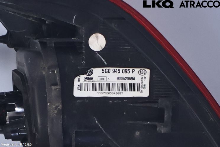 Volkswagen VW GOLF / E-GOLF VII 13-20 Baklykt Venstre
