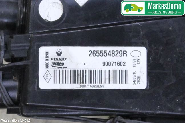 Renault MEGANE IV 16-23 Baklykt Venstre