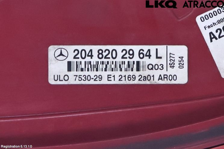 Mercedes-Benz MB C-KLASS (W204) 07-15 Baklykt Venstre