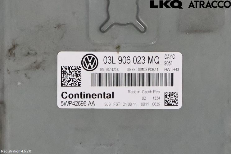 Volkswagen VW GOLF VI 09-13 Styreenhet Dieselpumpe