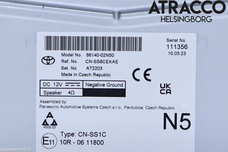 Toyota COROLLA 19- Stereo Radio