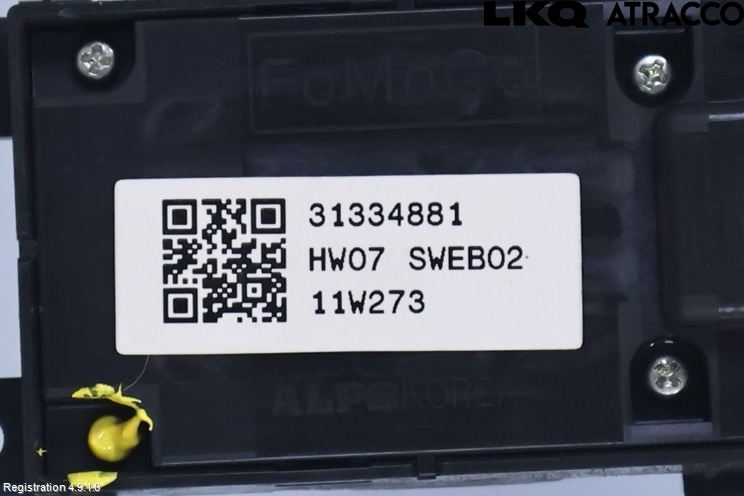 Volvo V70 08-13 Bryter Vindusheis