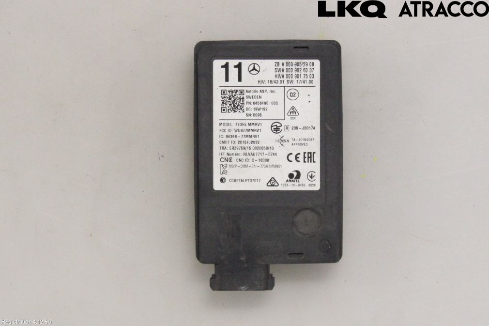 Mercedes-Benz MB E-KLASS (W213) 16-23 Sensor Kollisjonsbeskyttelse