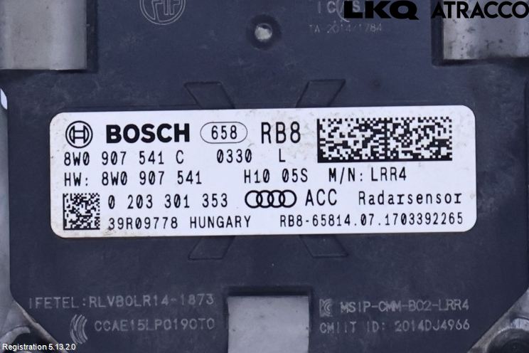 Audi A5 17- Sensor Fartsbegrensning