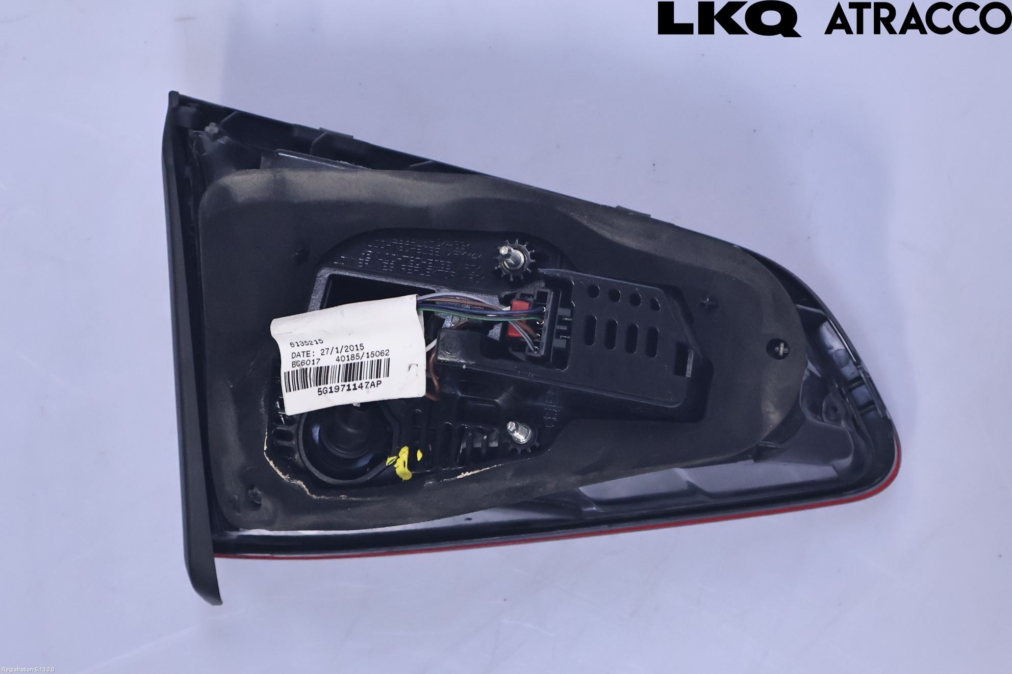 Volkswagen VW GOLF / E-GOLF VII 13-20 Baklykt Høyre  På Luke(Indre)