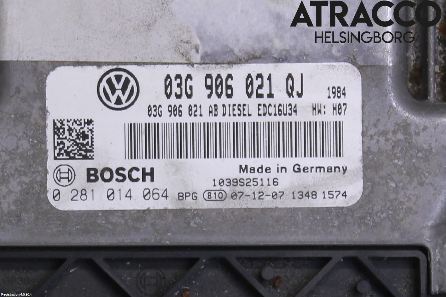 Volkswagen VW GOLF V 04-09 Styreenhet Dieselpumpe