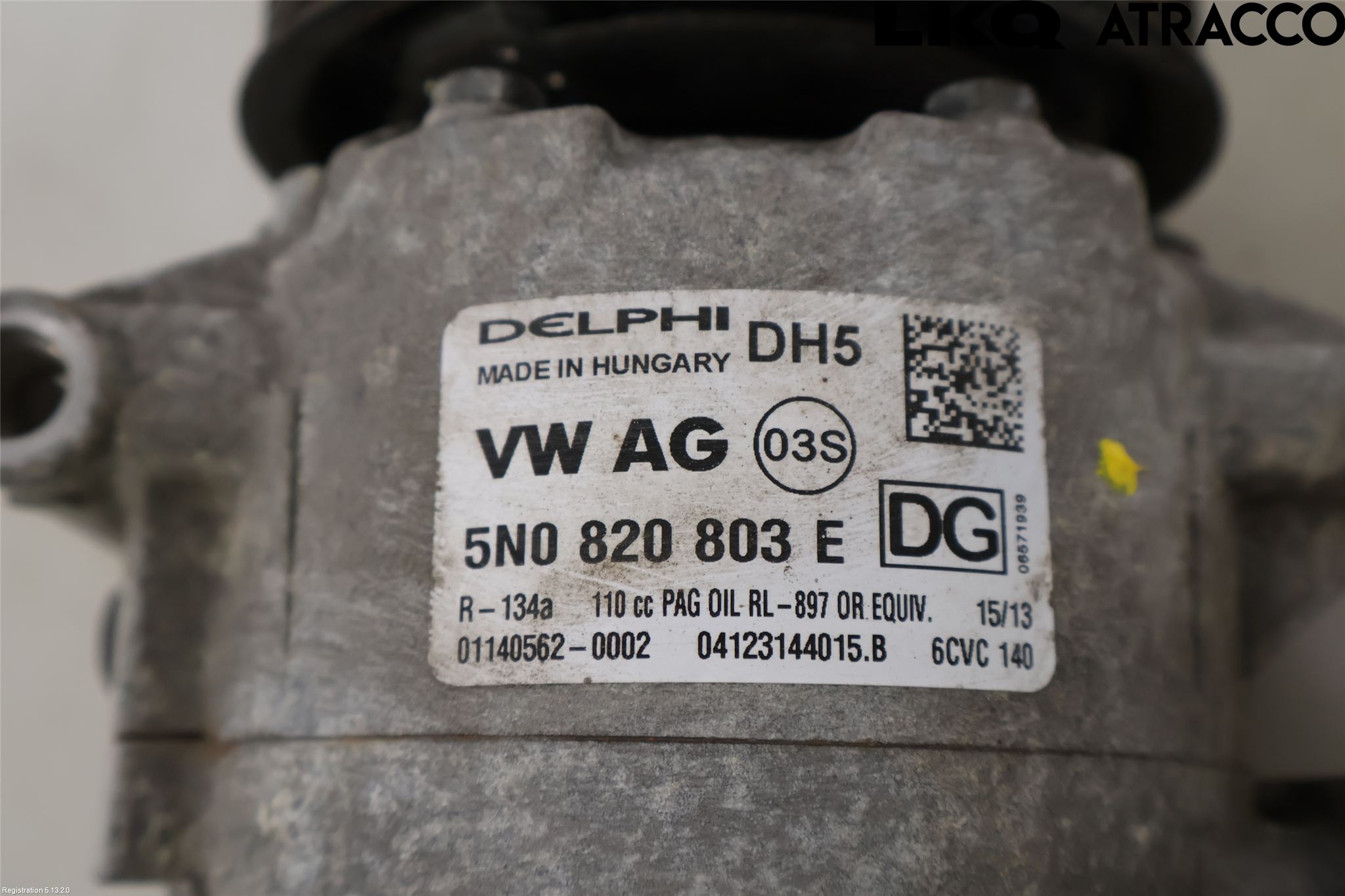 Volkswagen VW PASSAT 11-14 Varme Ac Kompressor