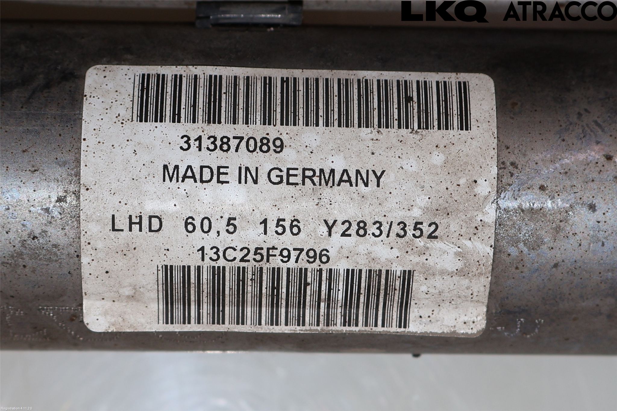 Volvo V60 11-13 Servo Snekke - Tannstang