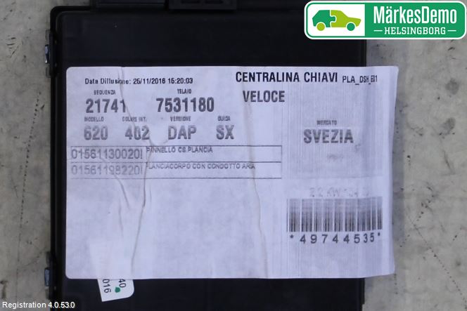 Alfa GIULIA Styrenhet Nyckellös System