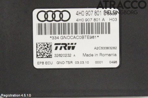 Audi A8/S8 4H 10-17 Styreenhet Parkbrems