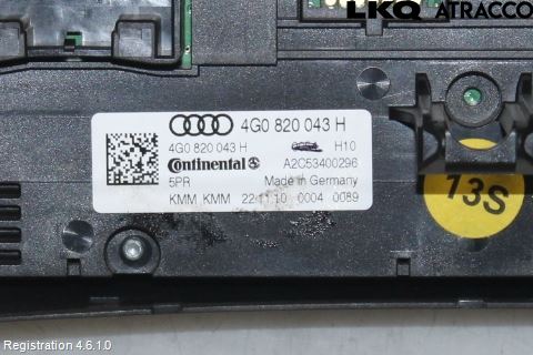 Audi A7/S7 4G 11-17 Varme Ac Betjening-Display