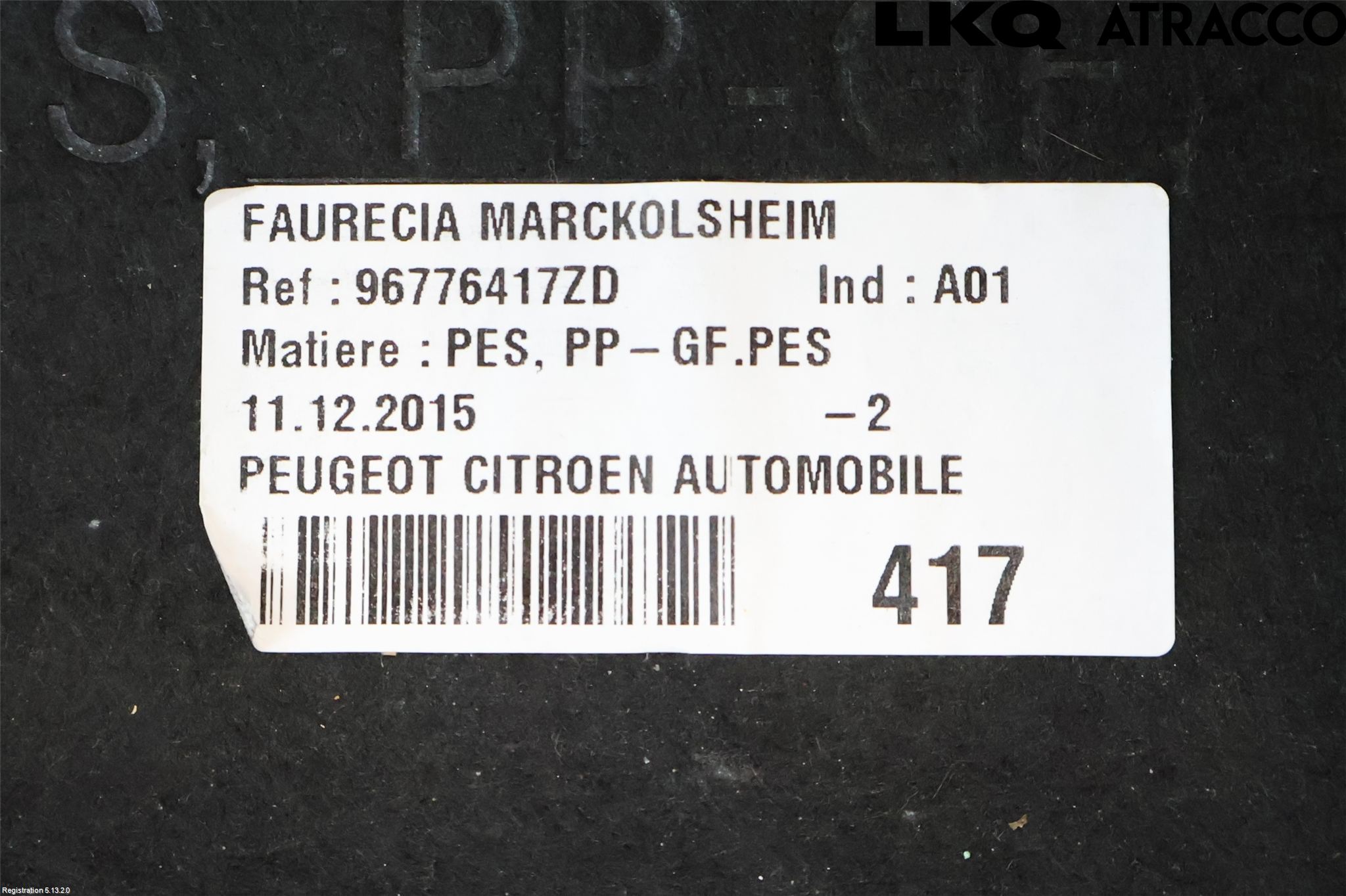 Peugeot 308 14-21 Innr Hattehylle