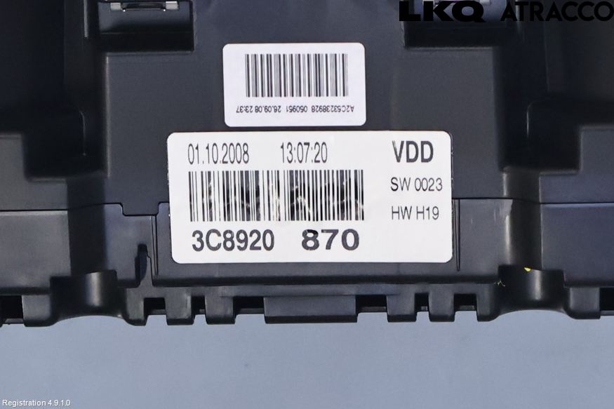 Volkswagen VW PASSAT CC 08-16 Instr Kombinert