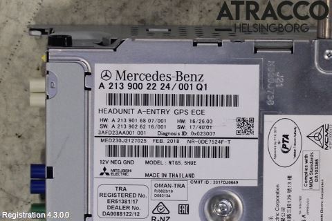 Mercedes-Benz MB E-KLASS (W213) 16-23 Stereo Radio
