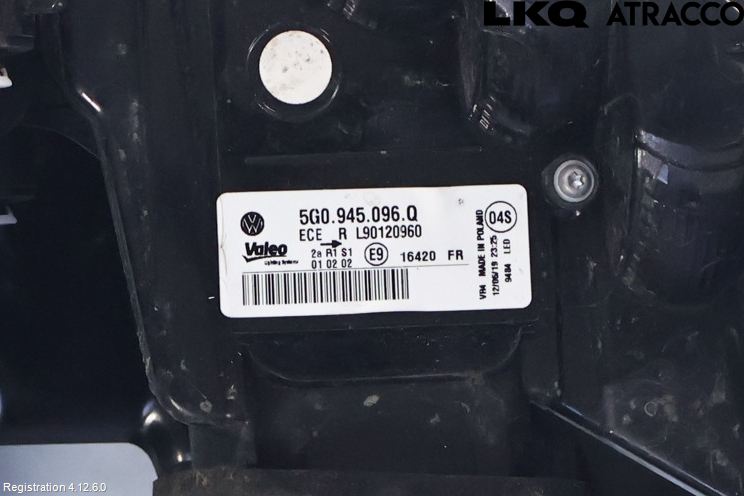 Volkswagen VW GOLF / E-GOLF VII 13-20 Baklykt Høyre