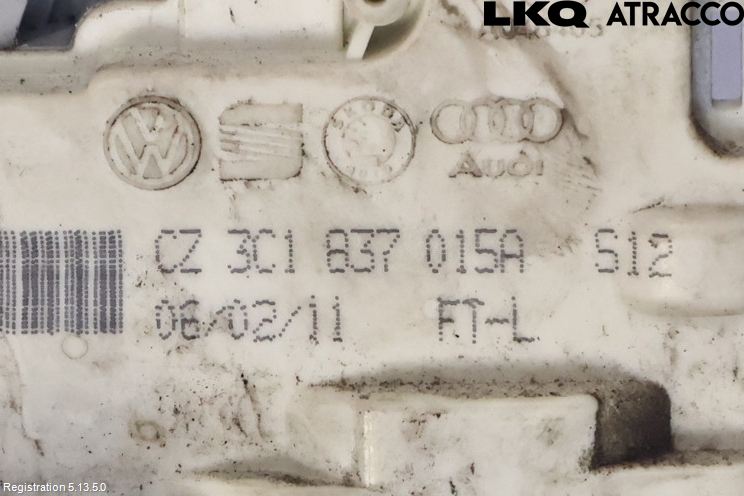 Volkswagen VW PASSAT 11-14 Dørlås - Låsekasse