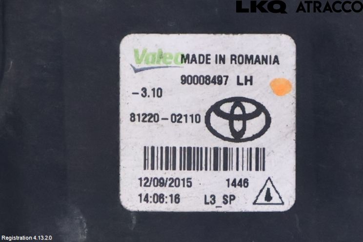 Toyota AURIS 13-19 Frontlykt-Kurve-Tåkelys