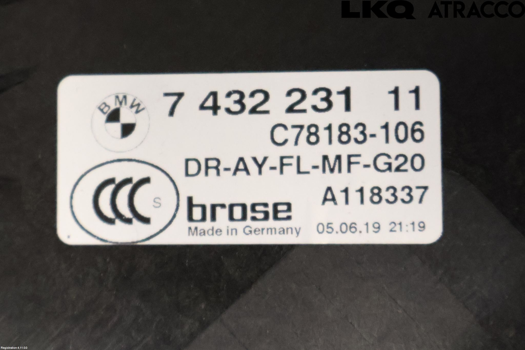 BMW 3 G20/G21/G80/G81 19- Vindusheis El Komp